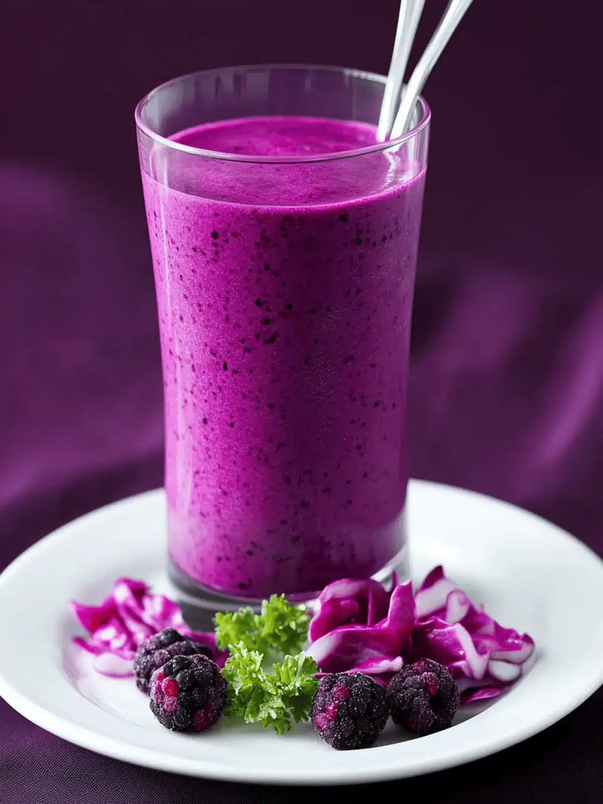 Beyond Green: Vibrant Cabbage Berry Purple Smoothie for Wellness